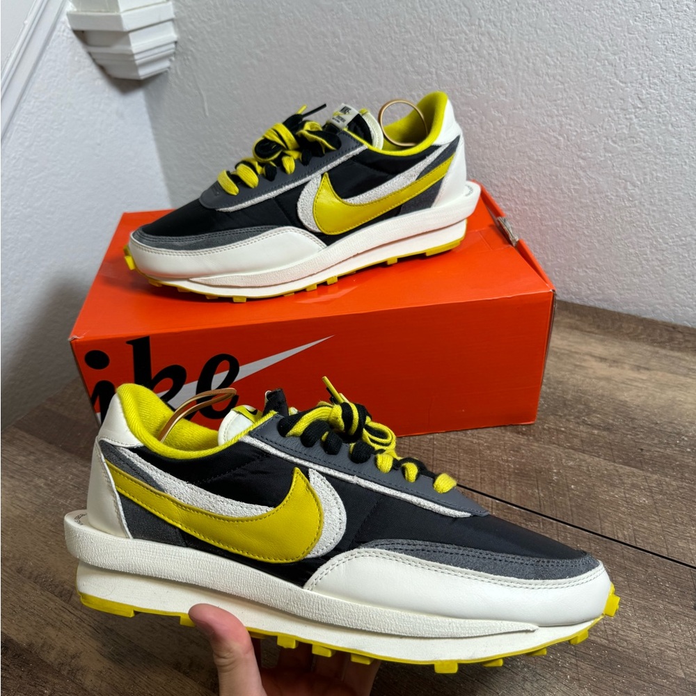 Nike‎ LD Waffle Sacai Undercover Black Bright Citron Size 12 DJ4877-001 Yellow